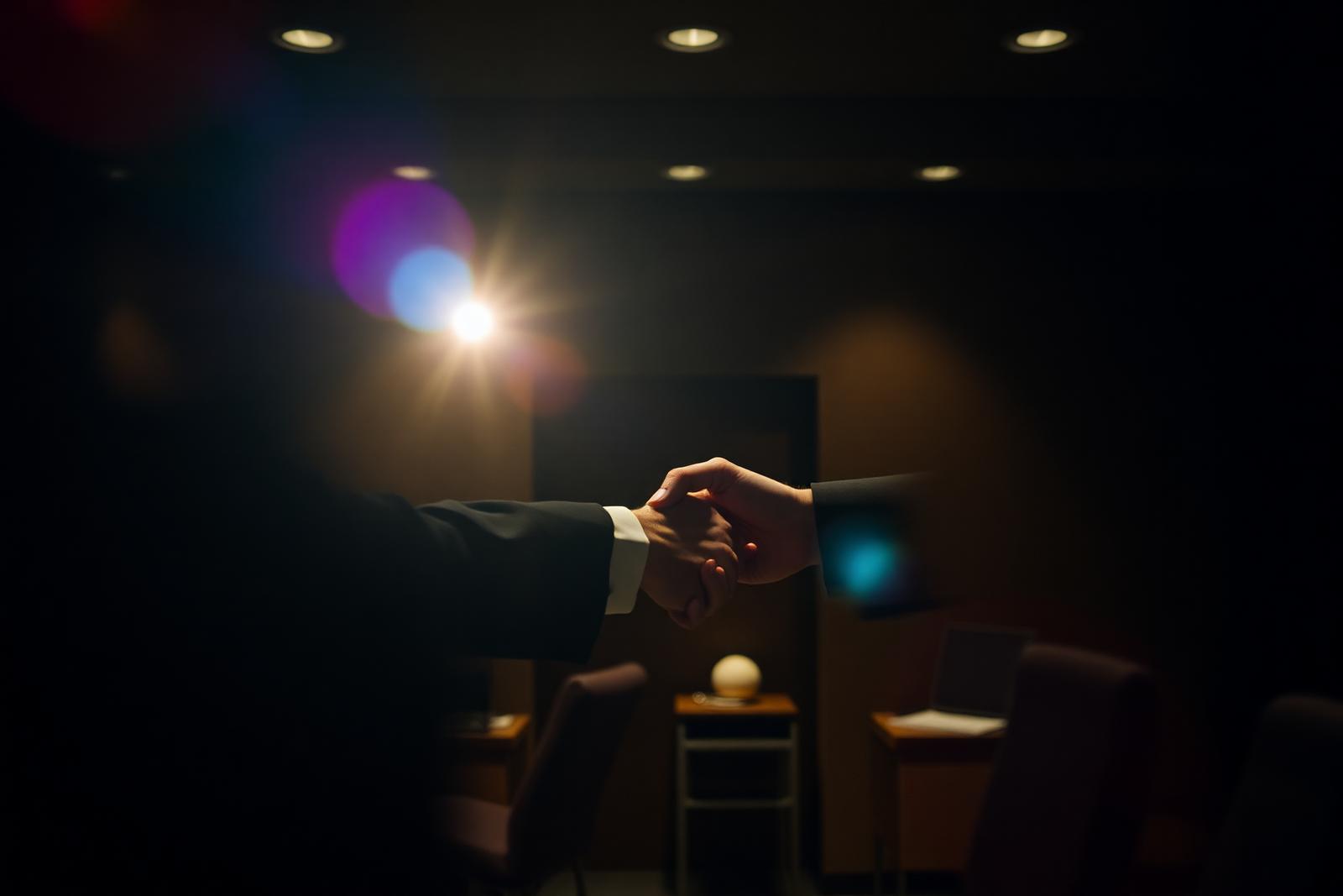 Corporate handshake